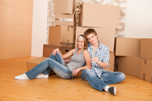 Removal van and movers preparing for a same day move in Wandsworth