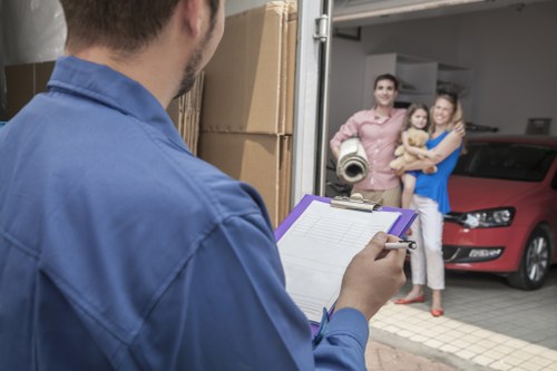 Small moving van assisting with flat relocation in Wandsworth