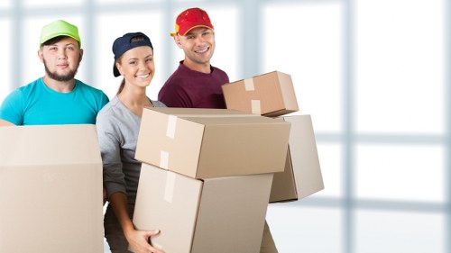Careful loading of student belongings for a move in Wandsworth