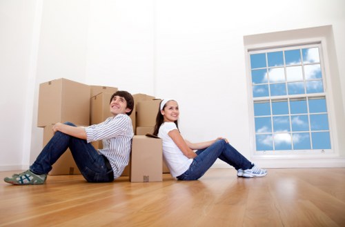 Preparing boxes and furniture for removal truck hire in Wandsworth
