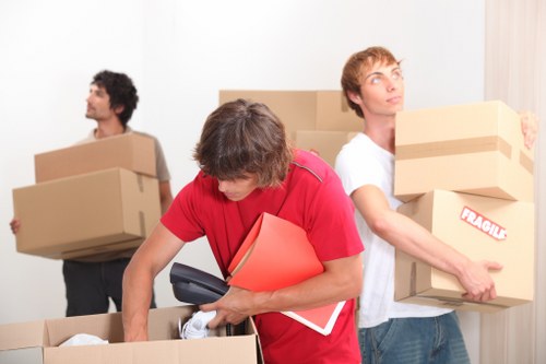 Commercial moving team planning a business relocation in Wandsworth