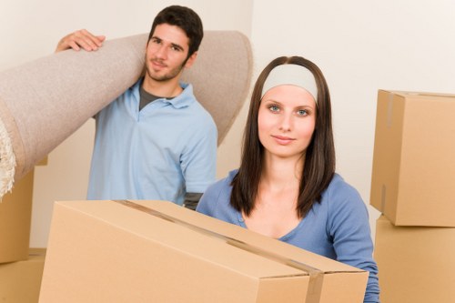Prepared moving boxes and furniture for a Wandsworth house relocation