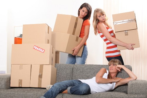 Household items loaded into a moving truck in Wandsworth